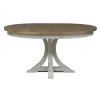 Liberty Furniture 652-DR-PDS Farmhouse Reimagined - Pedestal Table - Antique White / Chestnut Tops