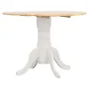 CoasterEveryday 4241-S5 Allison - 5 Piece Round Drop Leaf Dining Table Set - White