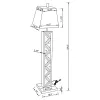 CoasterElevations 920140 Carmen - Empire Mirrored Acrylic Floor Lamp - Silver
