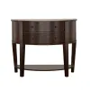CoasterEssence 950156 Diane - 2-Drawer Demilune Entryway Console Table - Cappuccino