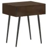 CoasterEveryday 959539 Ezra - 1-Drawer Rectangular Accent Side Table - Coffee Brown