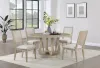 Coaster Fine Furniture 123120 Trofello - Round Pedestal Dining Table - White Washed
