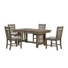 New Classic 40-3412-D4C Harrisburg - Dining Table & 4 Chairs - Brown