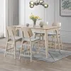 New Classic 45-1651W-C4CT New Classic 45-1651W-C4CT Oscar - Counter Table & 4 Chairs - White Ash