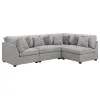 CoasterElevations 551511-S4B Cambria - 4 Piece Upholstered Modular Sectional Sofa - Gray