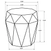 Coaster Fine Furniture 931159 Jacinto - Octagonal Solid Mango Wood Side Table - Gray