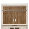 Liberty Furniture 498-EC69 Morgan Creek - Entertainment Hutch - Antique White / Wirebrushed Tobacco Accents