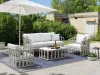 Intercon AX-CH-3027C-WHT-C Alexa - Outdoor Seating Chair With Pillow - White