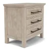 Riverside Furniture 79269 Bennett - Three Drawer Nightstand - Frosted Gray