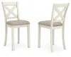 Ashley Furniture D642-124 Robbinsdale - Upholstered Barstool (Set of 2) - Antique White