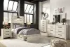Ashley Furniture B192/31/36/53/52/150/B100-11 Ashley Furniture B192/31/36/53/52/150/B100-11 Cambeck - 6 Pc. - Dresser, Mirror, Twin Panel Bed with Side Storage Drawers - Whitewash