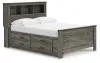 Ashley Furniture B4480B9 Frandern - Full Bookcase Panel Bed With Storage - Gray