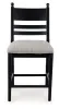 Ashley Furniture PCD824-724 Ashley Furniture PCD824-724 Greddinton - Upholstered Barstool (Set of 2) - Black