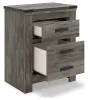 Ashley Furniture B4480/21/26/87/84/86/92(2) Ashley Furniture B4480/21/26/87/84/86/92(2) Frandern - 7 Pc. - Dresser, Mirror, Full Panel Bed, 2 Nightstands - Black / Gray