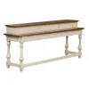 Liberty Furniture 498-OT7736 Morgan Creek - Console Bar Table - Antique White / Wirebrushed Tobacco Accents