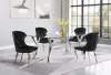 Coaster Fine Furniture 190711 Alaia - Rectangular Glass Top Dining Table - Chrome