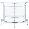 CoasterEssence 101066 Amarillo - Freestanding Glass Top Home Bar Wine Cabinet - White