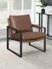 CoasterEveryday 904112 Rosalind - Upholstered Track Arm Accent Chair - Brown