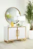 CoasterEssence 959594 Elsa - 2 Door Wood Storage Accent Cabinet - White And Gold