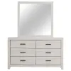 CoasterEveryday 207053M Brantford - 6-Drawer Dresser With Mirror - Coastal White