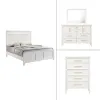 New Classic 00-677W-34C New Classic 00-677W-34C Andover - 5/0 Queen 4 Piece Bedroom Set (Bed & Dresser & Mirror & Chest) - White