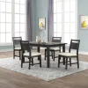 New Classic D4103-50S Sable Crest - 5 Piece Set (Rectangle Dining Table & 4 Chairs) - Black