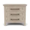 Riverside Furniture 79269 Bennett - Three Drawer Nightstand - Frosted Gray