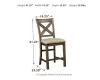 Ashley Furniture D631-124 Moriville - Upholstered Barstool (Set of 2) - Beige