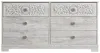 Ashley Furniture EB1811-131 Paxberry - Six Drawer Dresser - Vinyl-Wrapped - Whitewash