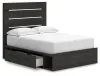 Ashley Furniture PCB2108B16 Ashley Furniture PCB2108B16 Hollivern - Full Panel Bed With Storage - Dark Gray