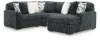 Ashley Furniture 98105S21 Ashley Furniture 98105S21 Midnight-Madness - 4-Piece Sectional With RAF Corner Chaise And Armless Chair - Gunmetal
