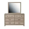 Samuel Lawrence Furniture S496-430 River Creek - Framed Dresser Mirror - River Birch Brown