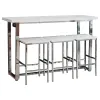 CoasterEveryday 182253 Marmot - 4 Piece Rectangular Counter Height Table Set - Chrome
