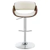 CoasterEssence 104966 Dana - Adjustable Bar Stool - Ecru And Chrome