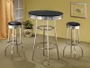 CoasterEveryday 2408 Retro - Upholstered Metal Swivel Bar Stool (Set of 2) - Black
