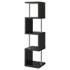 CoasterEveryday 801419 Baxter - 4-Shelf Bookshelf - Black And Chrome