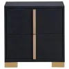 Coaster Fine Furniture 222832 Marceline - 2-Drawer Nightstand - Black
