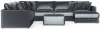Jackson Furniture Industries 2245/36/31/59/76/12/6-23 Jackson Furniture Industries 2245/36/31/59/76/12/6-23 Remington - 6 Piece Modular Sectional (RSF Chaise) And 1 Included Cocktail Ottoman - Slate