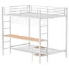 Coaster Fine Furniture 460209WHT Campus - Metal Full Over Twin Workstation Bunk Bed - Matte White