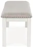 Ashley Furniture D642-00 Robbinsdale - Large Upholstered Dining Room Bench - Antique White