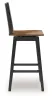 Ashley Furniture D634-230 Wildenauer - Tall Swivel Barstool (Set of 2) - Brown / Black