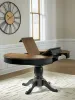 Ashley Furniture PCD619-48 Clorazi - Oval Dining Room Butterfly Extension Table - Black / Brown