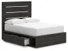 Ashley Furniture PCB2108B15 Hollivern - Full Panel Storage Bed - Dark Gray