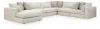 Ashley Furniture PC66004S14 Ashley Furniture PC66004S14 Ashbourne Estate - 6-Piece Sectional With LAF Corner Chaise - Snowstone