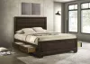 CoasterEveryday 204390Q Kauffman - Wood Queen Storage Panel Bed - Dark Cocoa