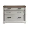 Intercon DK-HO-4230LF-RFO-C Drake - Lateral File Cabinet - Rustic White / French Oak