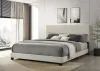 Coaster Fine Furniture 300852KE Dorian - Fabric Upholstered Eastern King Panel Bed - Cream