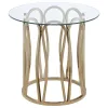 Coaster Fine Furniture 708058-S3 Monett - 3 Piece Coffee And End Table Set - Chocolate Brass