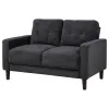 Coaster Fine Furniture 509982 Bowen II - Fabric Upholstered Track Arm Loveseat - Steel Gray
