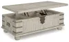 Ashley Furniture T757-9 Carynhurst - Lift Top Cocktail Table - White Wash Gray